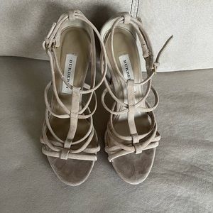 Burberry Suede Sandal Heels